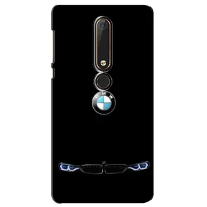 Силиконовый бампер с картинкой машины на Nokia 6 2018 (Черный BMW)