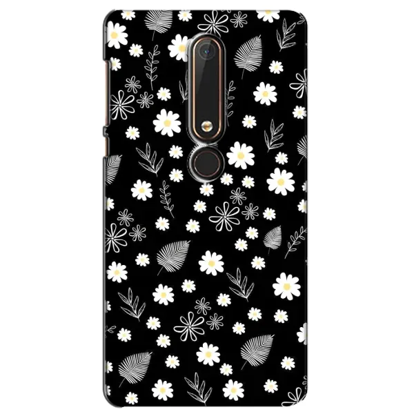 Чехол с рисунком «цветение на чорном» для Nokia 6 2018 Чехол с рисунком «цветение на чорном» для Nokia 6 2018