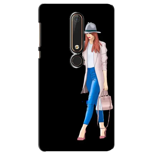 Чехол с рисунком «Девушка со смартфоном» для Nokia 6 2018 Чехол с рисунком «Девушка со смартфоном» для Nokia 6 2018