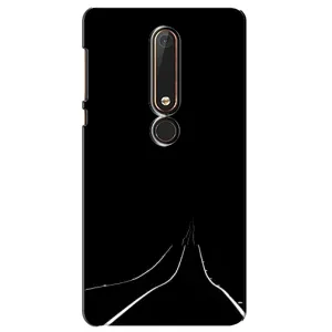 Чехол с картинками на черном фоне для Nokia 6 2018 (Дорога)