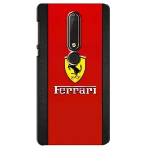 Силиконовый бампер с картинкой машины на Nokia 6 2018 (Ferrari Logo)