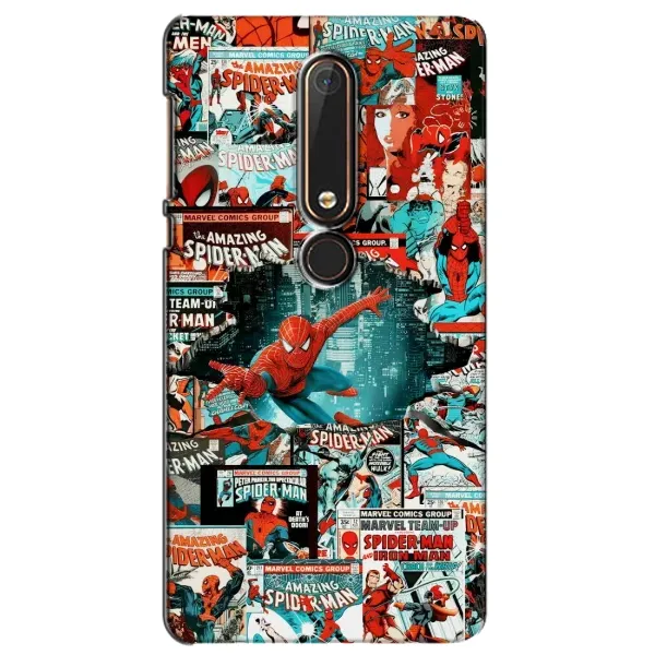 Чехол с рисунком «Комиксы Человек Паук» для Nokia 6 2018 Чехол с рисунком «Комиксы Человек Паук» для Nokia 6 2018