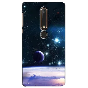 Чехол (ТПУ) с планетами на Nokia 6 2018 (Космический вид)