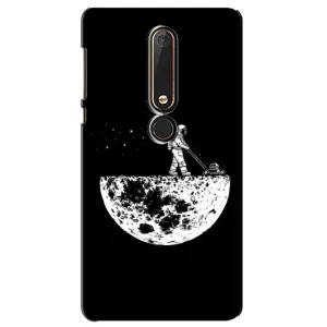Силиконовый Чехол с принтом "Космонавты" на Nokia 6 2018 (Космонавт)