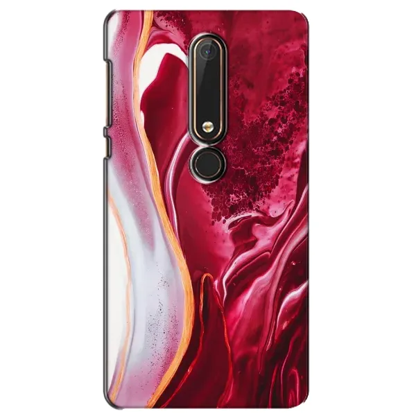 Чехол с рисунком «Красный мрамор» для Nokia 6 2018 Чехол с рисунком «Красный мрамор» для Nokia 6 2018