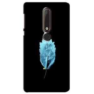 Чехол с картинками на черном фоне для Nokia 6 2018 (Листочек)