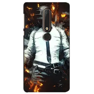 Силиконовый чехол с картинкой "Герой Pubg" на Nokia 6 2018 (Man Пубг)