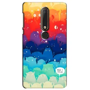 Силиконовый чехол с котиком для Nokia 6 2018 (Mew)