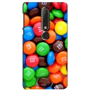 Чехол с изображением вкусной еды для Nokia 6 2018 (Разноцветные M&M'S)