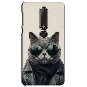 Чехол на тематику: Коты для Nokia 6 2018 (Модный кот)