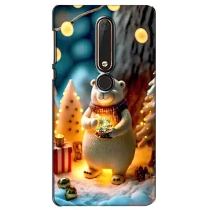 Чехлы на Новый Год Nokia 6 2018 (Новогодний ведмеженок)