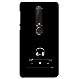 Чехол с картинками на черном фоне для Nokia 6 2018 (Плеер)