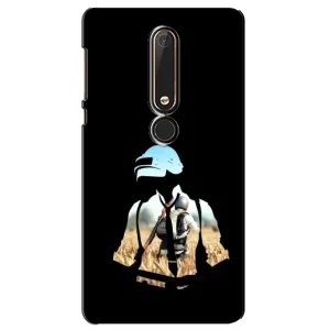 Силиконовый чехол с картинкой "Герой Pubg" на Nokia 6 2018 (Пубг мен)