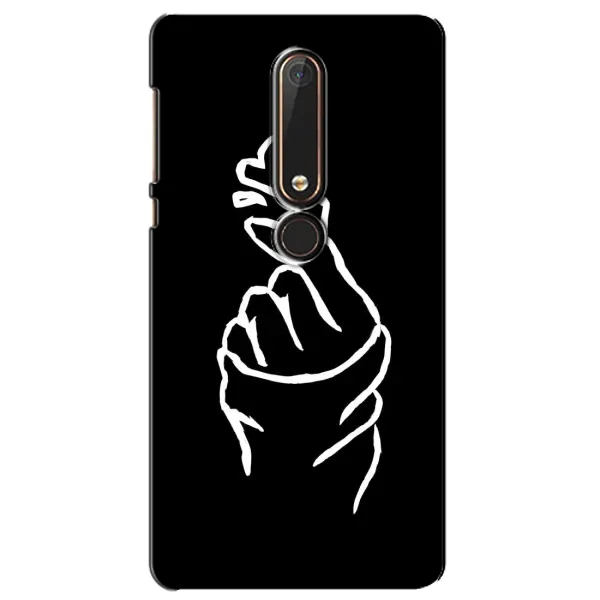 Чехол с рисунком «Сердце на черном» для Nokia 6 2018 Чехол с рисунком «Сердце на черном» для Nokia 6 2018