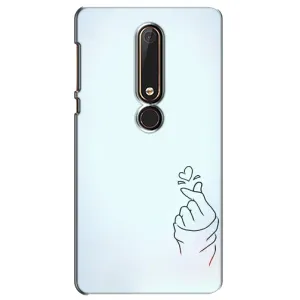 Чехлы (Знак сердечка) на Nokia 6 2018 (Сердце на голубом)