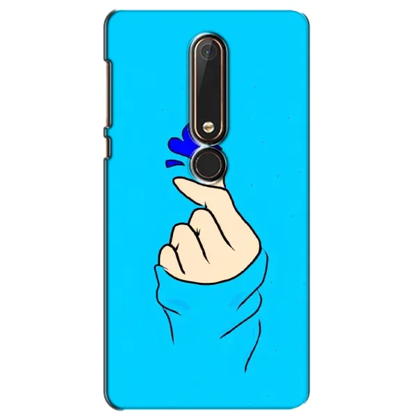 Чехол с рисунком «Сердце на синем» для Nokia 6 2018 Чехол с рисунком «Сердце на синем» для Nokia 6 2018