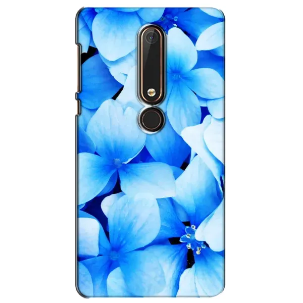 Чехол с рисунком «Синие цветы» для Nokia 6 2018 Чехол с рисунком «Синие цветы» для Nokia 6 2018