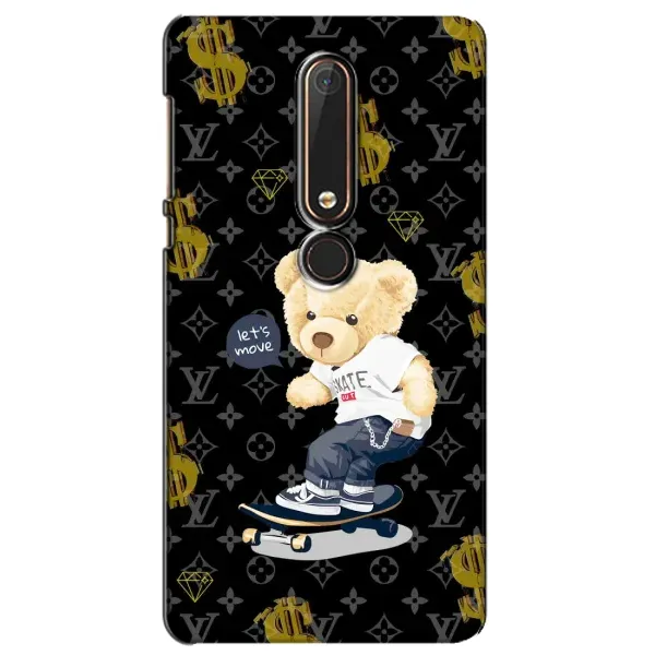 Чехол с рисунком «Скейтер Тедди» для Nokia 6 2018 Чехол с рисунком «Скейтер Тедди» для Nokia 6 2018