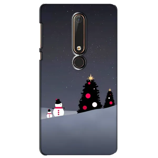 Чехол с рисунком «Снеговички» для Nokia 6 2018 Чехол с рисунком «Снеговички» для Nokia 6 2018