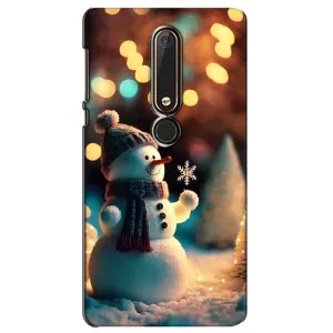 Чехлы на Новый Год Nokia 6 2018 (Снеговик праздничный)