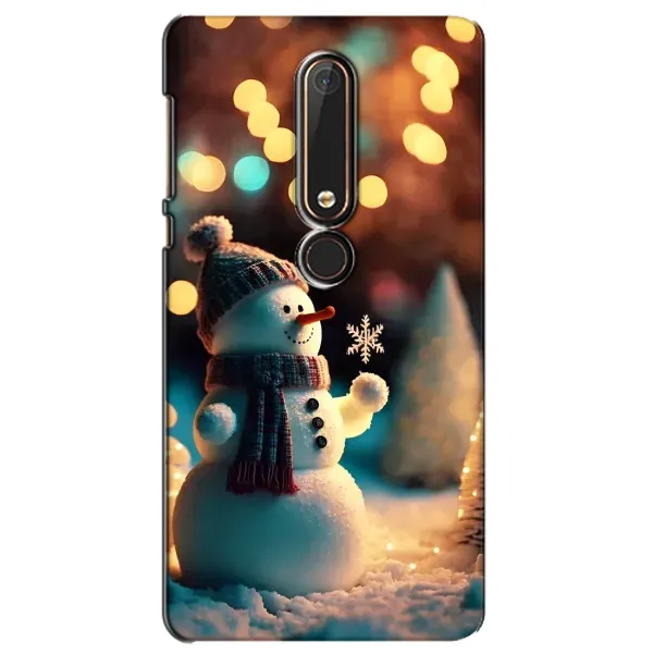 Чехол с рисунком «Снеговик праздничный» для Nokia 6 2018 Чехол с рисунком «Снеговик праздничный» для Nokia 6 2018