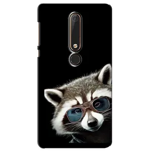Силиконовый Чехол с Енотами на Nokia 6 2018 (Стильный Енот)