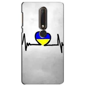Силиконовый Чехол на Nokia 6 2018 (Я-Украина) (Украинская кардиограмма)