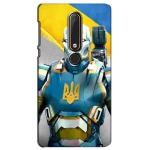 Силиконовый Чехол на Nokia 6 2018 (Я-Украина) (Украинский робокоп)