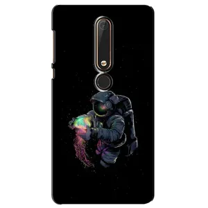 Силиконовый Чехол с принтом "Космонавты" на Nokia 6 2018 (В руках земля)