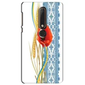 Силиконовый Чехол на Nokia 6 2018 с картинкой Вышиванки (Вышиванка с цветком)