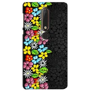 Чехол с Цветами для Nokia 6 2018 (Яркие цветы)