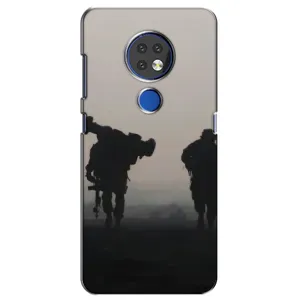 Чехлы на военную тематику для Nokia 7.2 (Бой солдат)