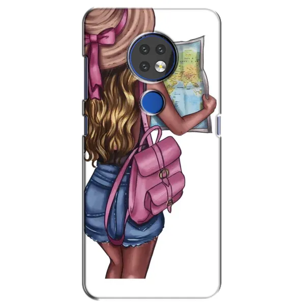 Чехол с рисунком «Девушка Путешественник» для Nokia 7.2 Чехол с рисунком «Девушка Путешественник» для Nokia 7.2