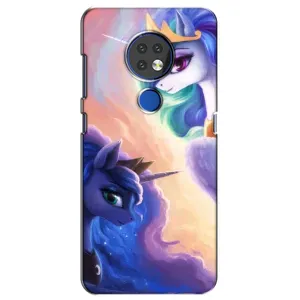 Чехол Unicorn на Nokia 7.2 (Единорожки на тучках)