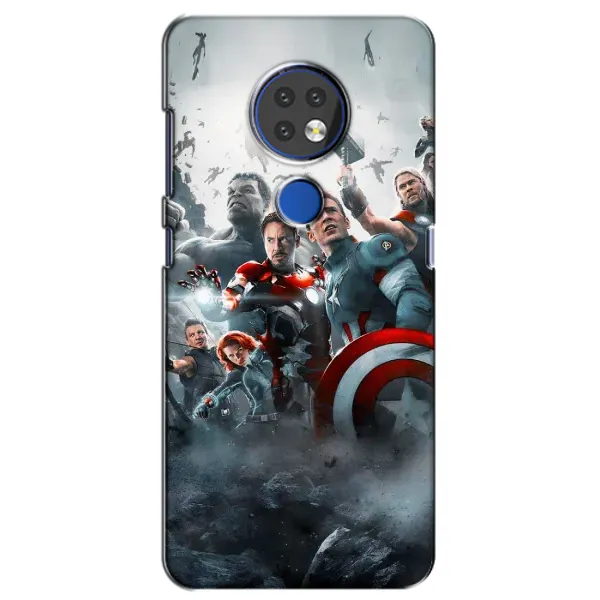 Чехол с рисунком «Команда марвел» для Nokia 7.2