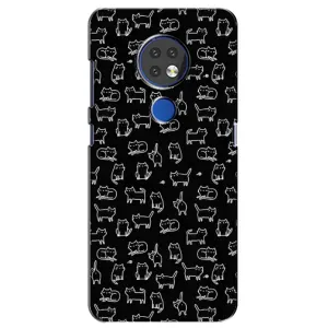 Чехол на тематику: Коты для Nokia 7.2 (Котики на черном)