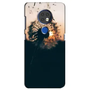 Силиконовый Чехол с одуванчиками на Nokia 7.2 (Красивый одуванчик)