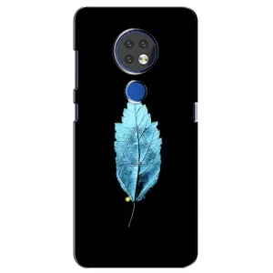 Чехол с картинками на черном фоне для Nokia 7.2 (Листочек)