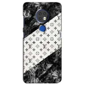 Чехол Стиль Louis Vuitton на Nokia 7.2 (LV на белом)