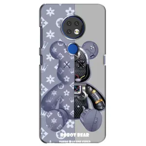 Силиконовый чехол для Nokia 7.2 (Медведь Louis Vuitton)