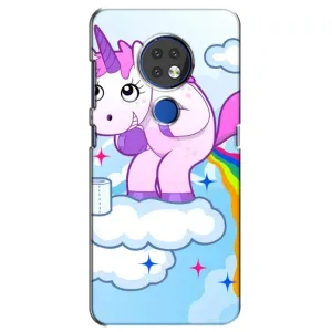 Чехол Unicorn на Nokia 7.2 (Радуга единорожка)