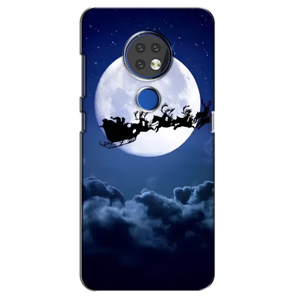 Чехол с рисунком «Санта - луна» для Nokia 7.2
