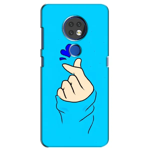 Чехол с рисунком «Сердце на синем» для Nokia 7.2 Чехол с рисунком «Сердце на синем» для Nokia 7.2