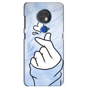 Чехлы (Знак сердечка) на Nokia 7.2 (Сердечка знак)