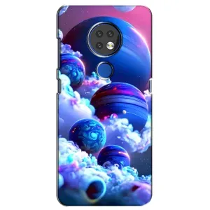 Чехлы КОСМОС для Nokia 7.2 (Синие планеты)