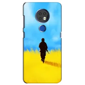 Патриотические Чехлы для Нокиа 7.2 (Солдат в поле)