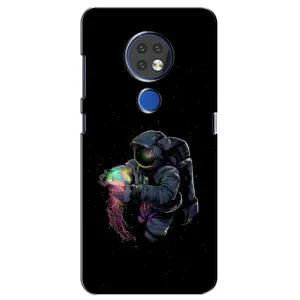 Силиконовый Чехол с принтом "Космонавты" на Nokia 7.2 (В руках земля)