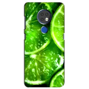 Чехол с изображением вкусной еды для Nokia 7.2 (Яркий ЛАЙМ)
