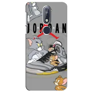Силиконовый Чехол Nike Air Jordan на Нокиа 7.1 (Air Jordan)