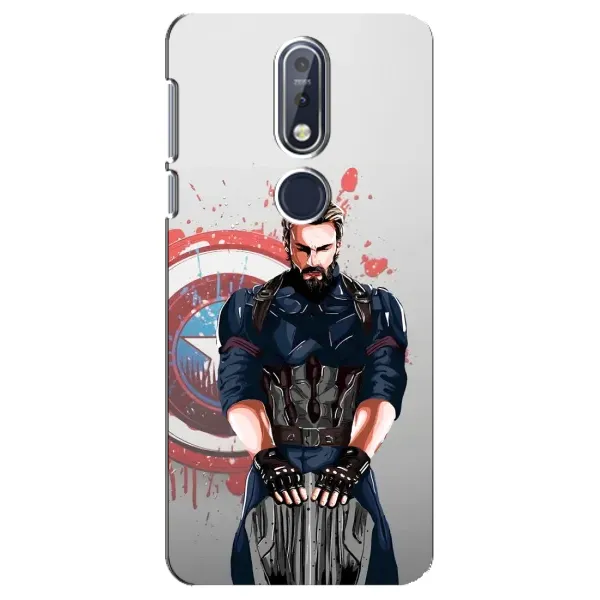 Чехол с рисунком «Арт капитан» для Nokia 7.1 (2018)